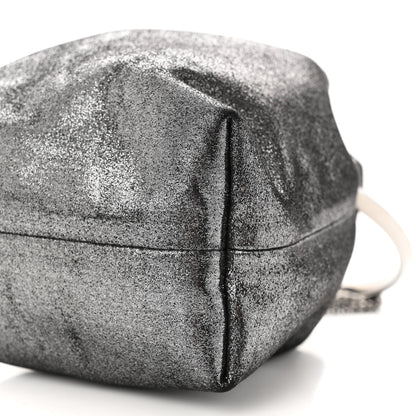 Jimmy Choo Metallic Fabric Bon Bon Bag Bucket Bag Silver 11 of 11