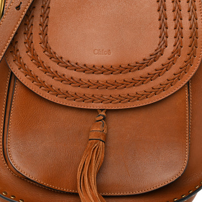 Chloe Calfskin Braided Medium Hudson Shoulder Bag Caramel 8 of 10