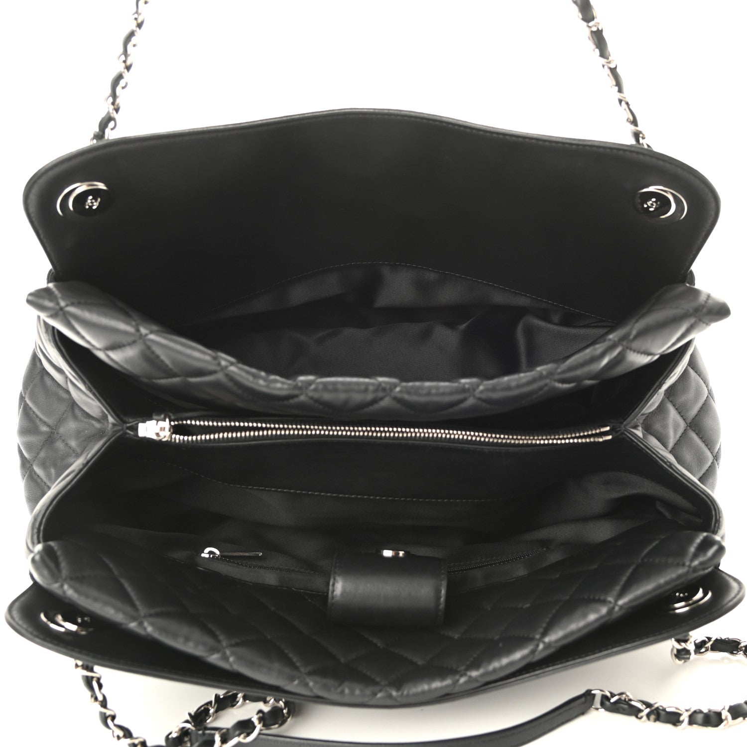 Chanel Lambskin Quilted Chanel 7 Large Tote Black 4 of 11