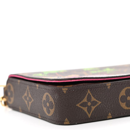 Louis Vuitton Monogram 2021 Christmas Animation Hollywood Pochette Felicie Chain Wallet Fuchsia 11 of 13
