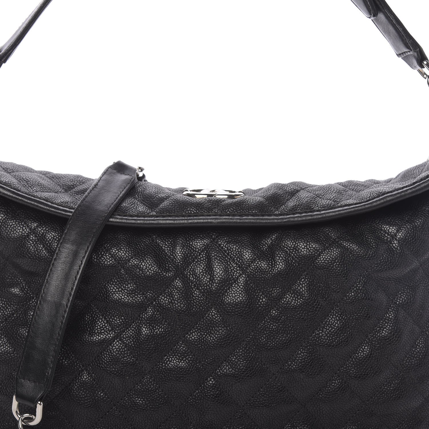 Chanel Caviar Quilted French Riviera Hobo Black 9 of 11