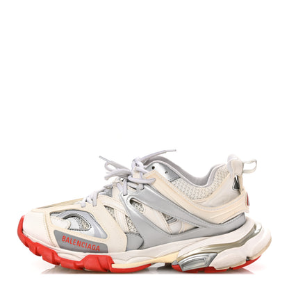 Balenciaga Mesh Worn Out Mens Track Sneakers 42 White Red Silver 1 of 9