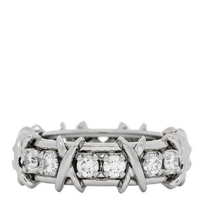 Tiffany Platinum Diamond Schlumberger Sixteen Stone Ring 53 6.5 1 of 5