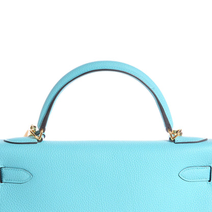 Hermes Togo Kelly Retourne 32 Bleu Atoll 28 of 28