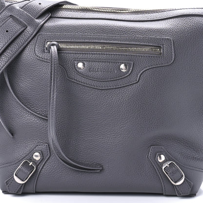 Balenciaga Grained Calfskin Silver Hardware Small Neo Classic Hobo Dark Grey 7 of 8