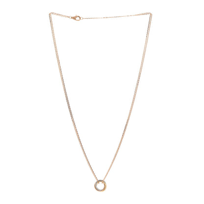 Cartier 18K Pink Yellow White Gold Trinity Double Chain Pendant Necklace 3 of 6