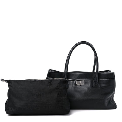 Chanel Calfskin Mademoiselle Lock Cerf Shopper Tote Black 1 of 15