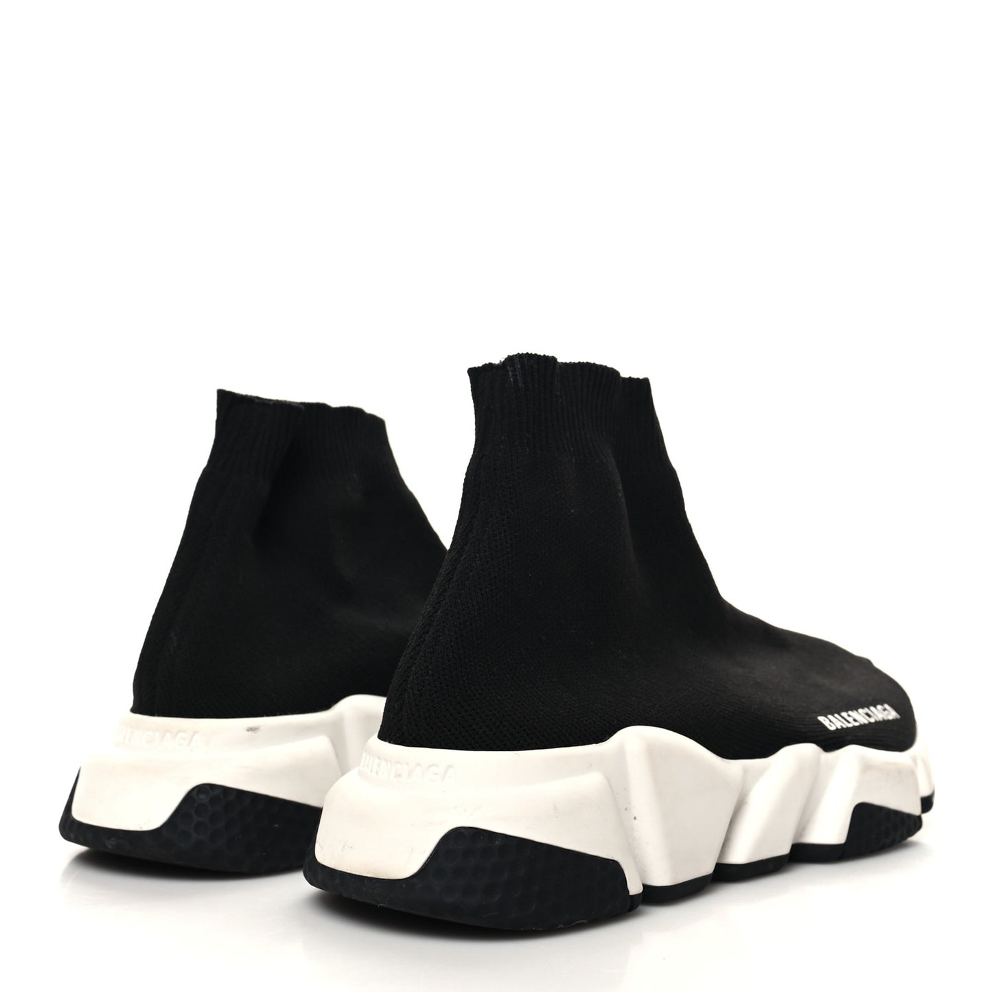 Neoprene Knit Womens Speed Sneakers 36 Black White