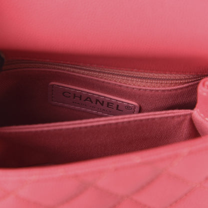 Chanel Caviar Quilted Incognito Extra Mini Coco Handle Flap Pink 8 of 10