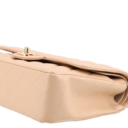 Chanel Caviar Quilted Medium Double Flap Beige 11 of 11