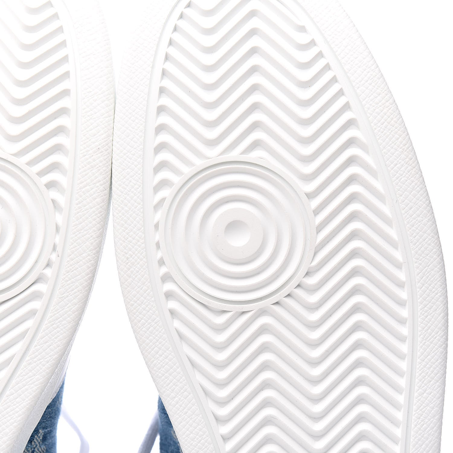 Louis Vuitton Calfskin Monogram Denim Rivoli High Top Sneakers 10 White 9 of 12