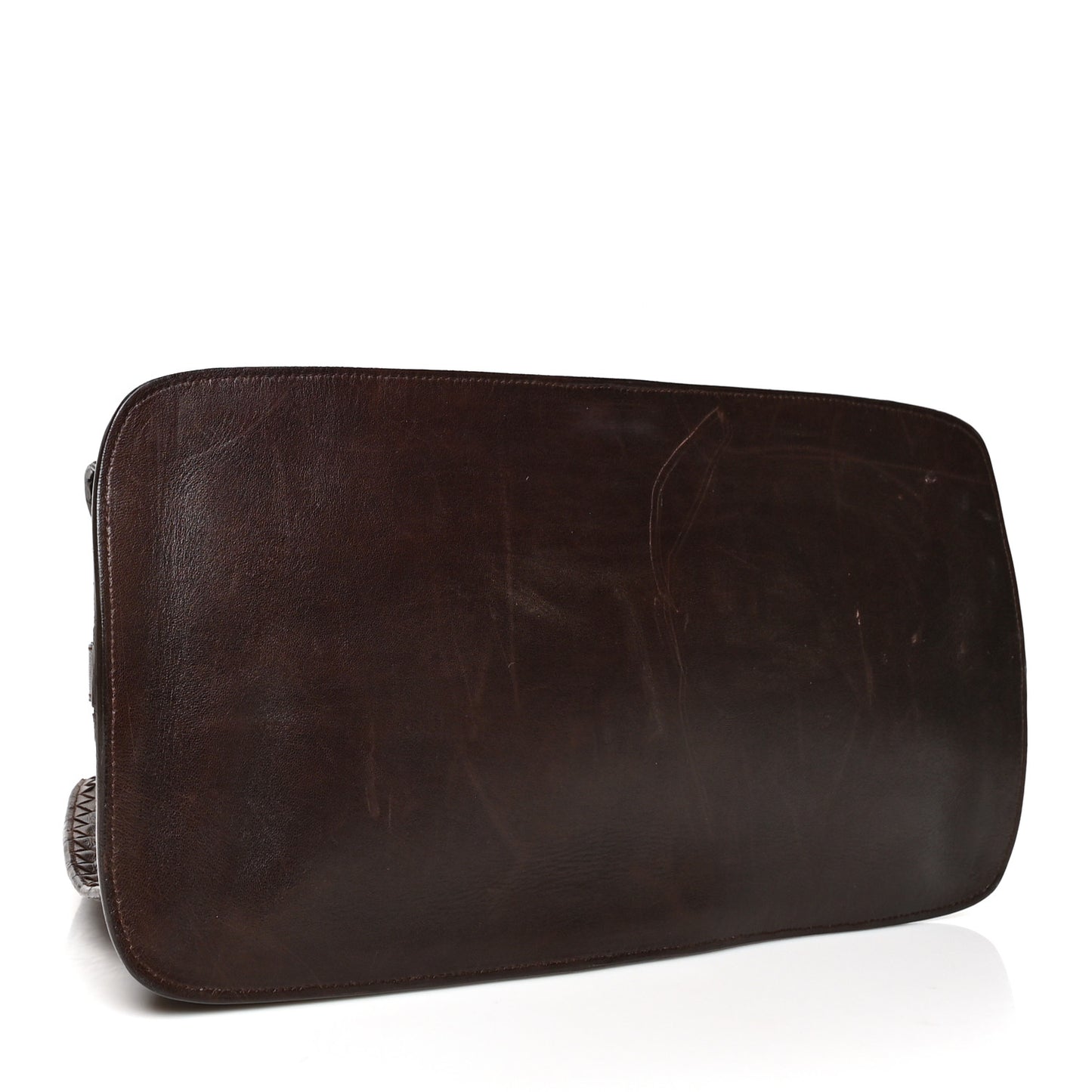 Nappa Intrecciato Shoulder Bag Ebano