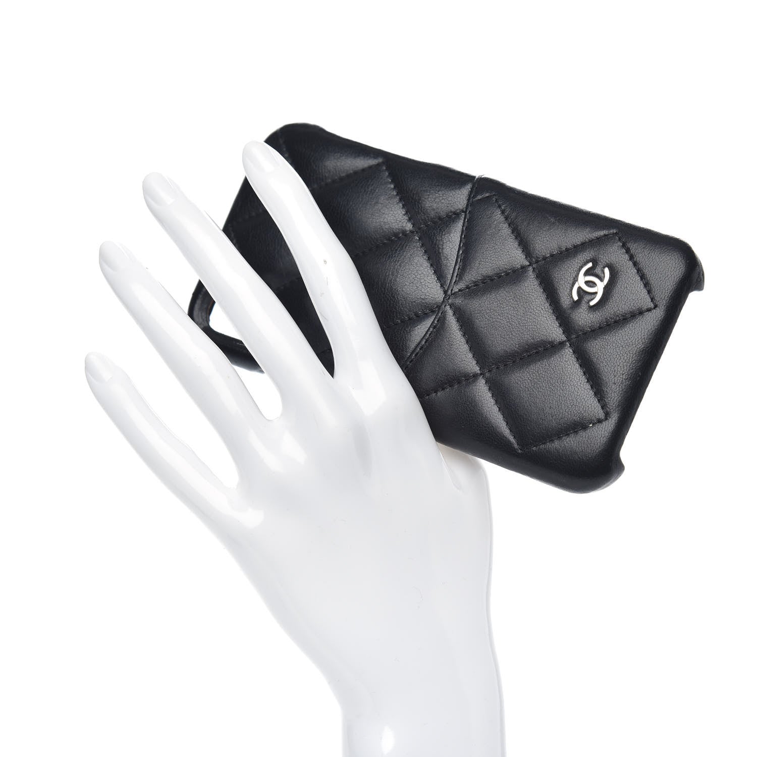 Chanel Lambskin Quilted iPhone X Case Black 2 of 7
