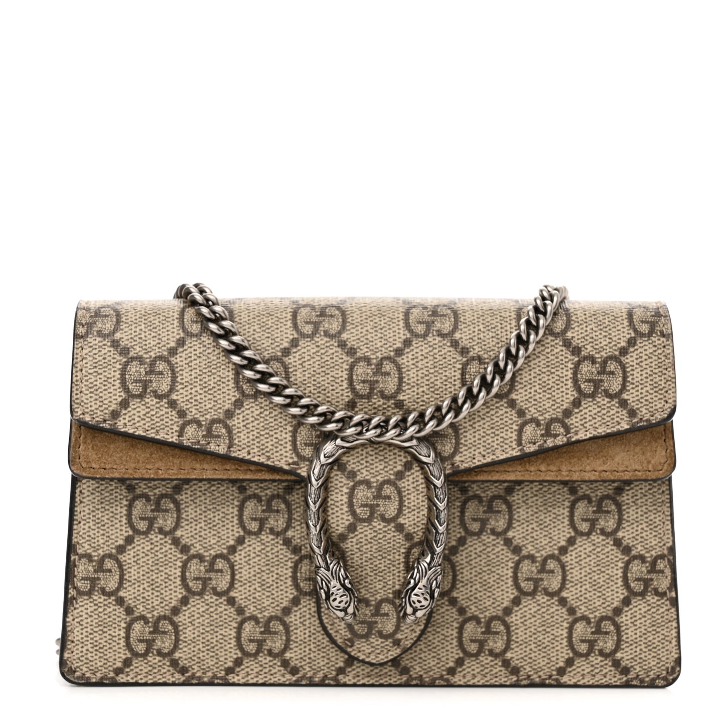 GG Supreme Monogram Super Mini Dionysus Shoulder Bag Taupe