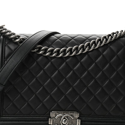 Chanel Lambskin Quilted New Medium Boy Flap Black 8 of 10