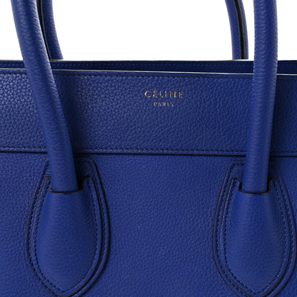 Celine Drummed Calfskin Mini Luggage Indigo 7 of 9