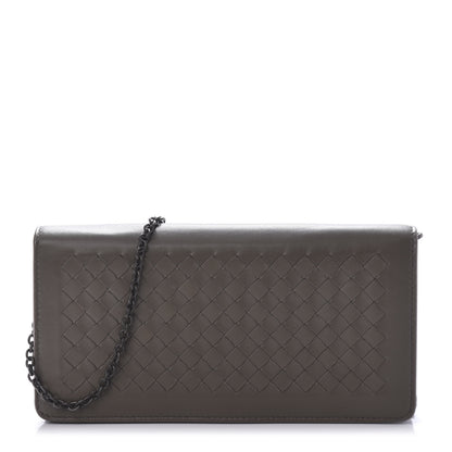 Bottega Veneta Nappa Intrecciato Continental Wallet on Chain Ebano 1 of 10