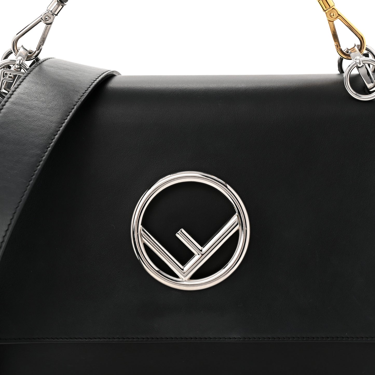 Vitello Century Opaco F is Fendi Kan I Shoulder Bag Black