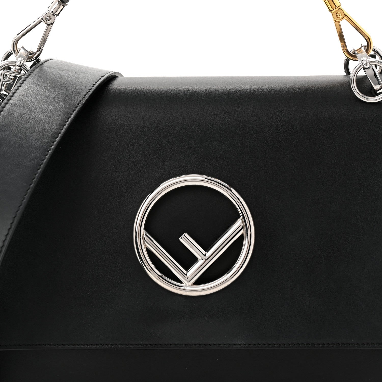 Fendi Vitello Century Opaco F is Fendi Kan I Shoulder Bag Black 8 of 12