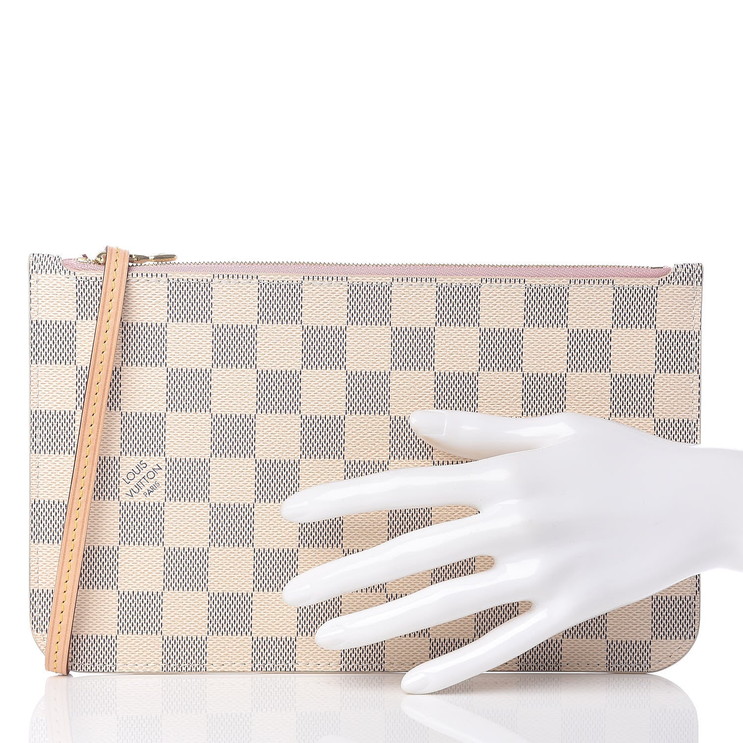 Louis Vuitton Damier Azur Neverfull MM GM Pochette Rose Ballerine 2 of 6