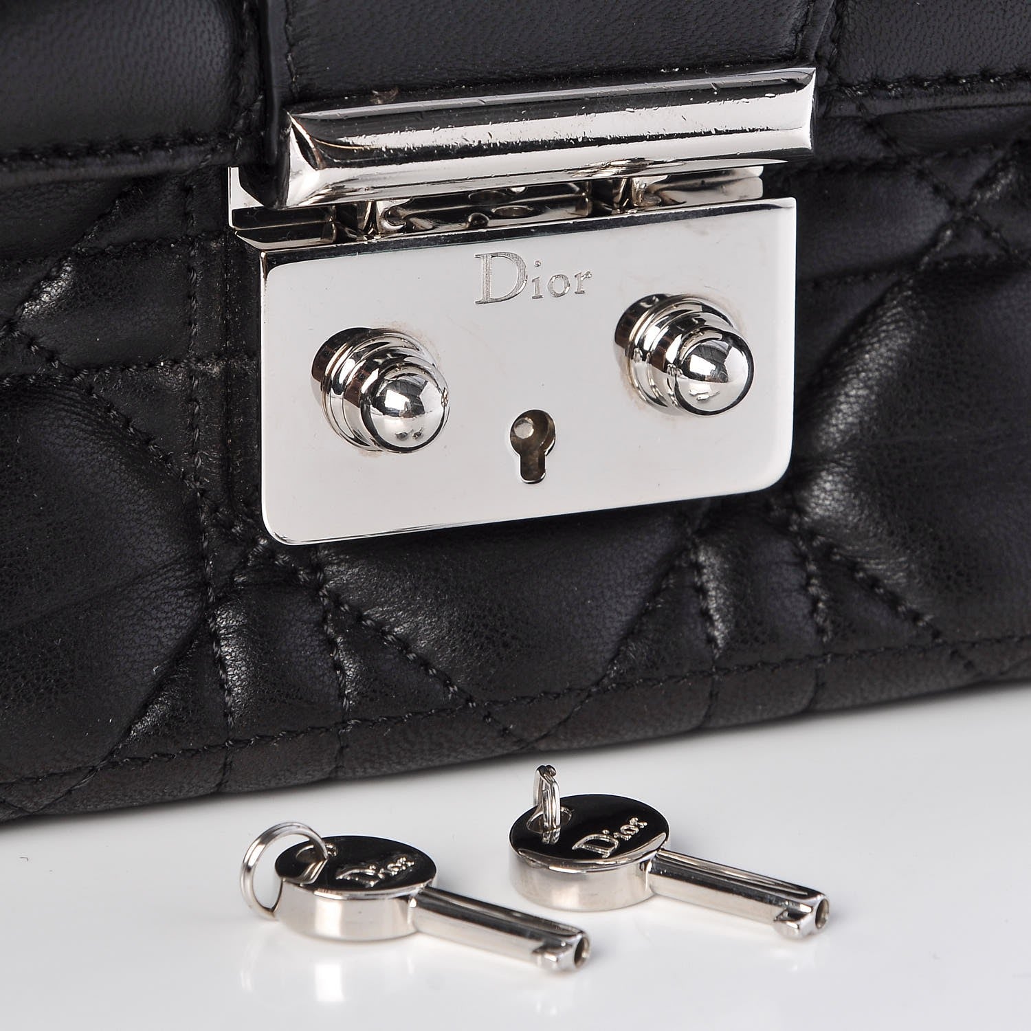 Christian Dior Lambskin Cannage Mini Miss Dior Flap Black 10 of 10