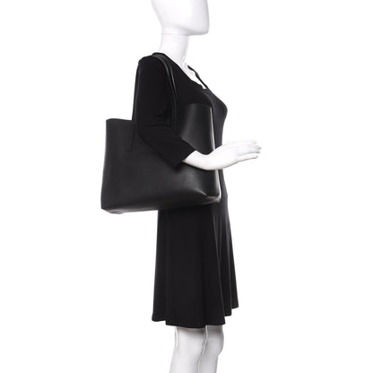 Fendi Vitello Vienna Enamel F is Fendi Shopping Tote Black Taupe 2 of 10