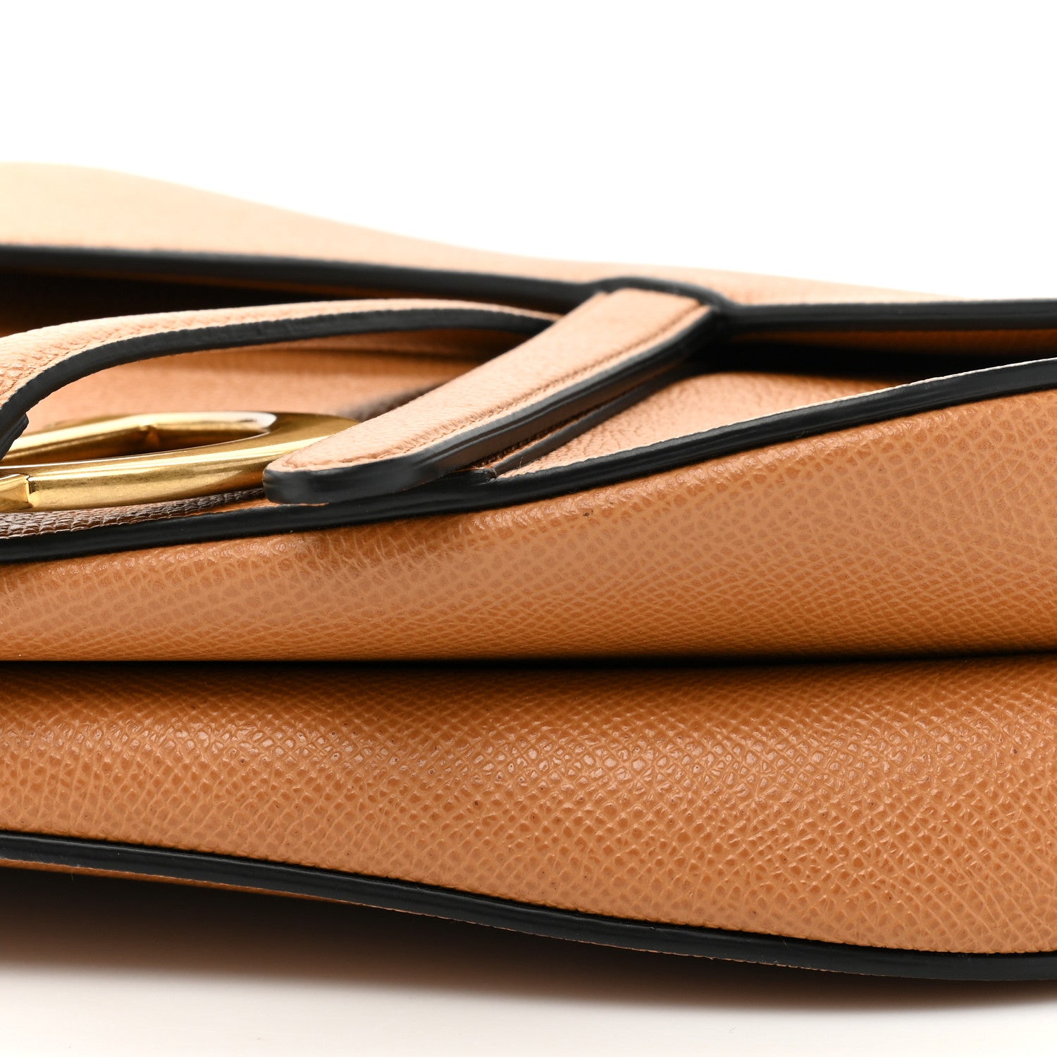 Christian Dior Grained Calfskin Saddle Bag Camello 8 of 11