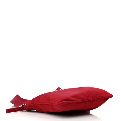 Prada Nylon Small Flat Messenger Bag Cherry 4 of 9