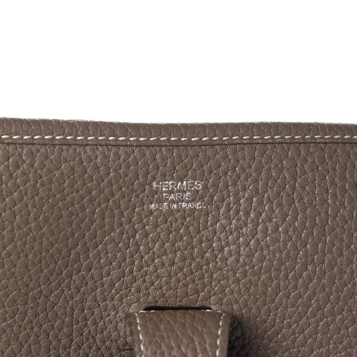 Hermes Taurillon Clemence Evelyne III GM Etoupe 8 of 9