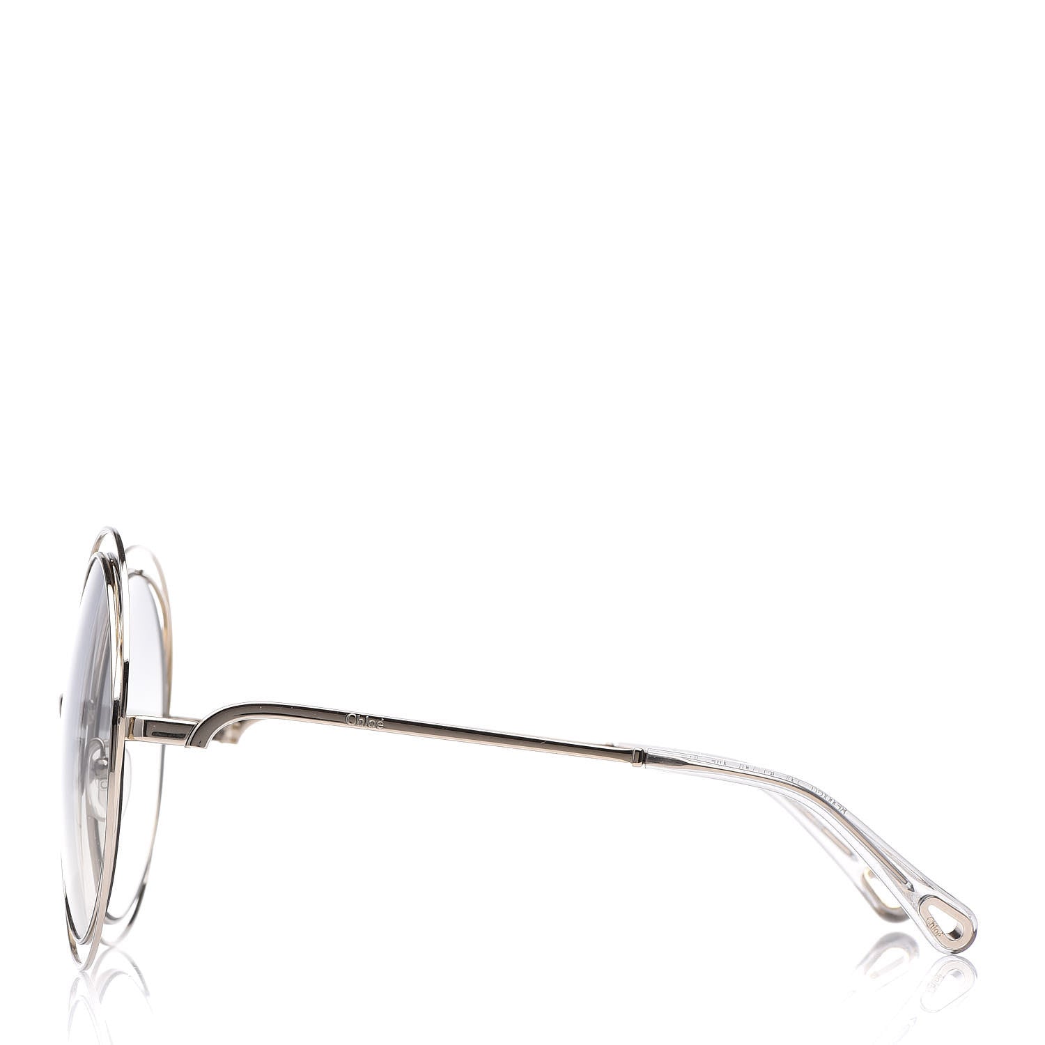 Chloe Oversize Round Carlina Oversized Round Sunglasses CE114S Grey Metallic 3 of 7