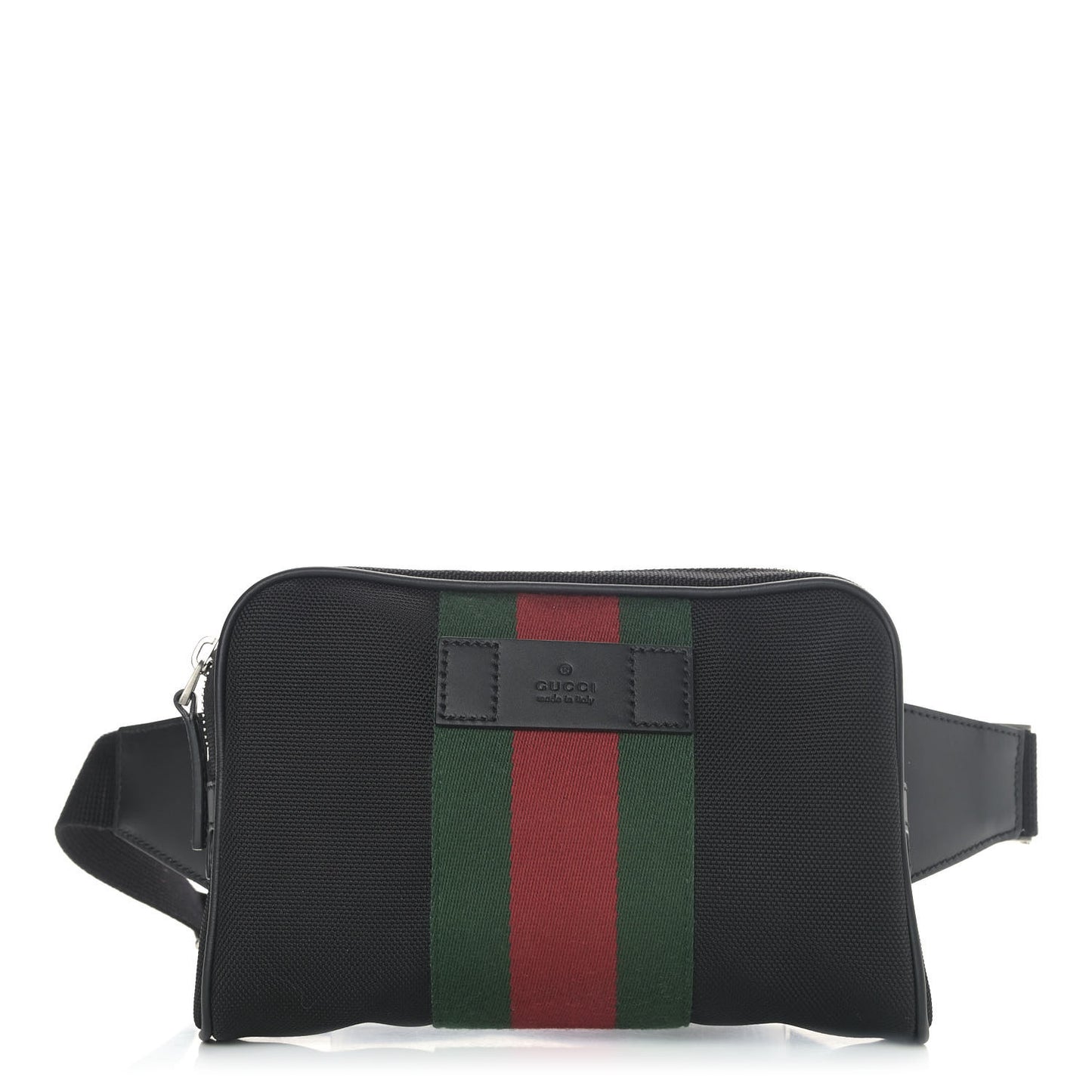 Canvas Web Slim Belt Bag Black