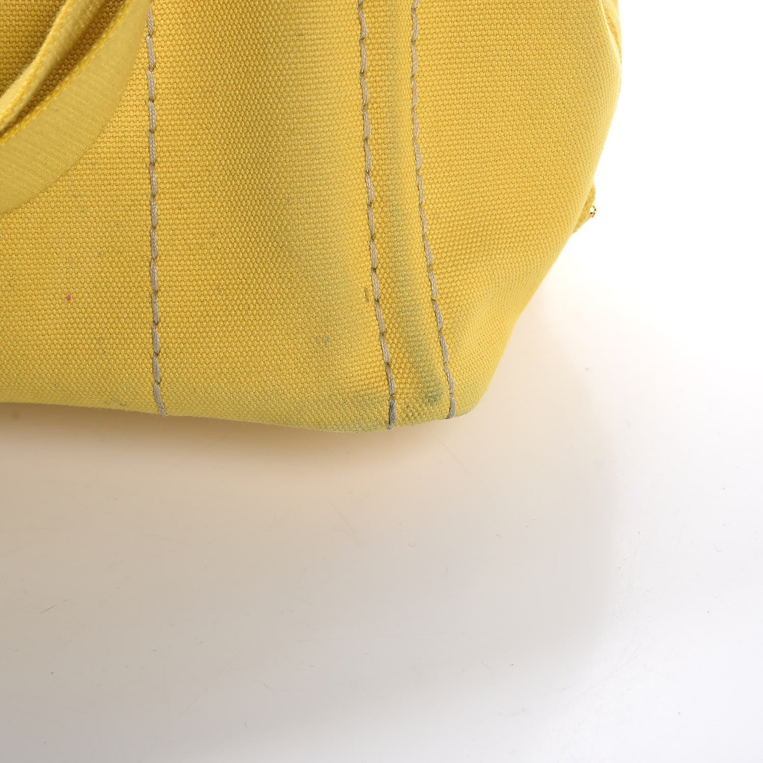 Prada Canvas Canapa Small Logo Tote Yellow 15 of 17