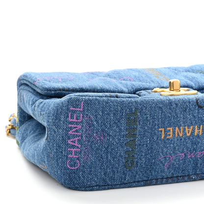 Chanel Denim Quilted Mini Denim Mood Rectangular Flap Blue Multicolor 9 of 11
