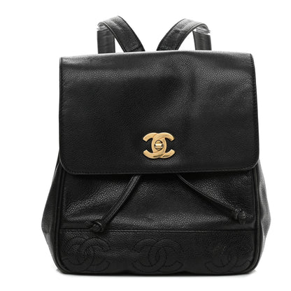 Chanel Caviar CC Backpack Black 1 of 8