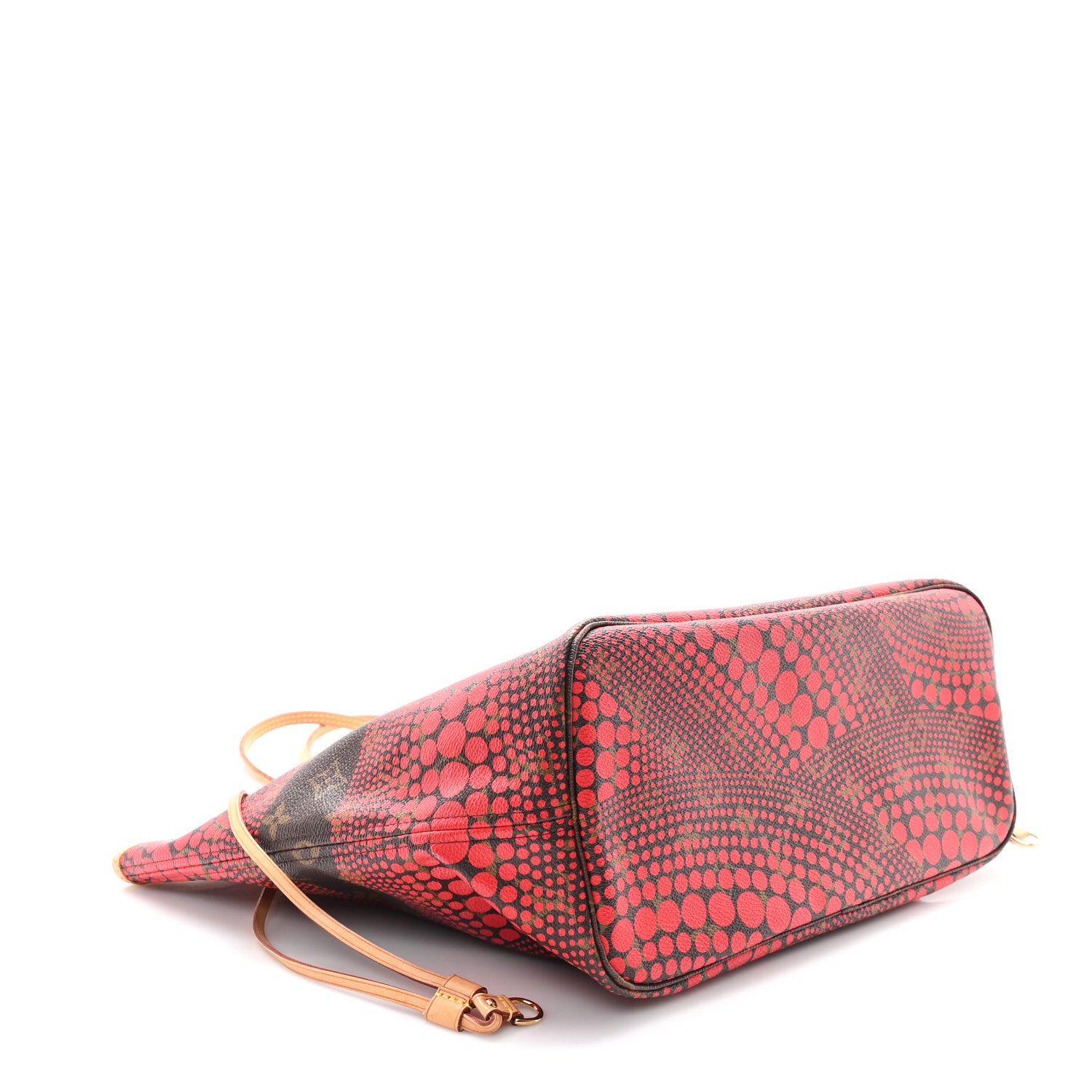 Louis Vuitton Monogram Kusama Waves Neverfull MM Red 4 of 10