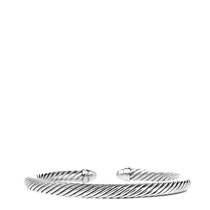 David Yurman Sterling Silver Diamond 5mm Cable Classics Bracelet 3 of 4