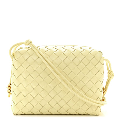 Bottega Veneta Calfskin Intrecciato Metallic Knot Small Loop Crossbody Bag Ice Cream 1 of 9