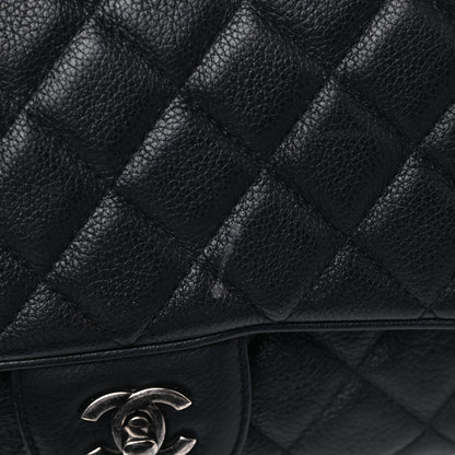 Chanel Grained Calfskin Quilted Medium Casual Rock Flap Black 7 of 10