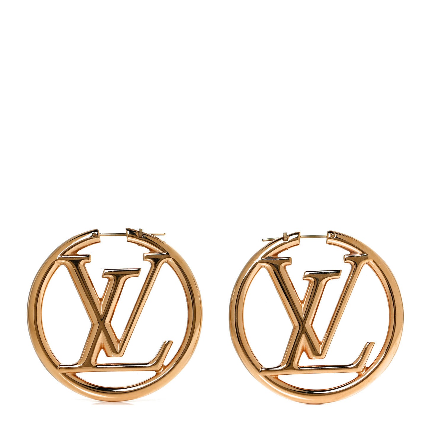 Metal Louise Hoop Earrings Gold