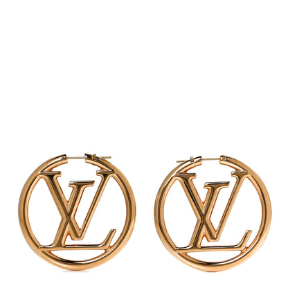Louis Vuitton Metal Louise Hoop Earrings Gold 1 of 6