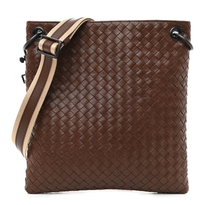 Bottega Veneta Nappa Intrecciato VN Crossbody Messenger Bag Brown 1 of 8