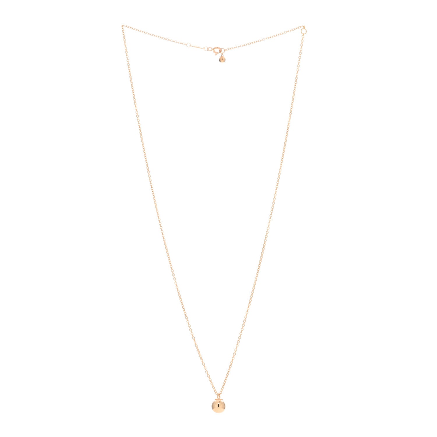 Tiffany 18K Rose Gold 8mm HardWear Ball Pendant Necklace 2 of 3