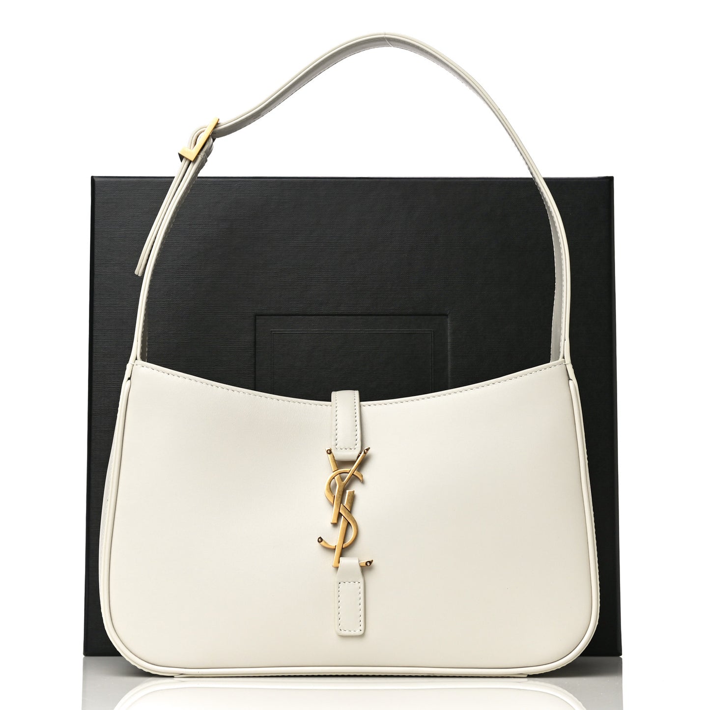 Smooth Calfskin Le 5 A 7 Hobo Blanc Vintage