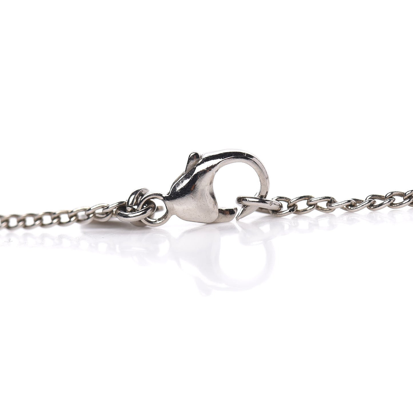Crystal CC Pendant Necklace Silver