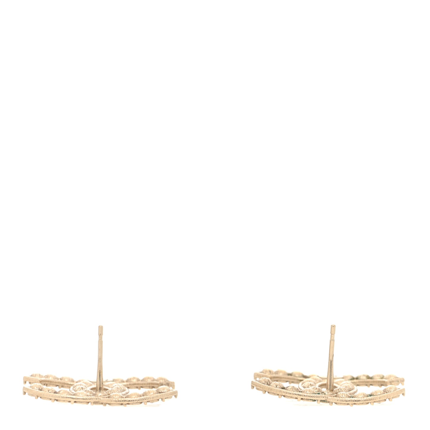 Crystal CC Earrings Light Gold