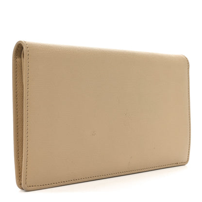 Chanel Grained Calfskin CC Button Yen Wallet Beige 3 of 8