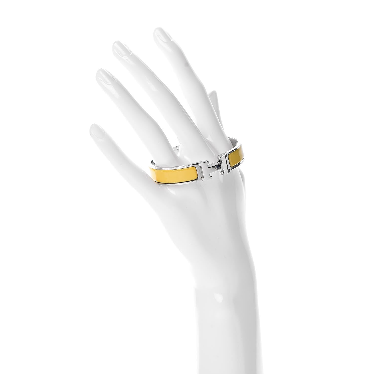 Hermes Enamel Narrow Clic Clac H Bracelet PM Mimosa 2 of 5