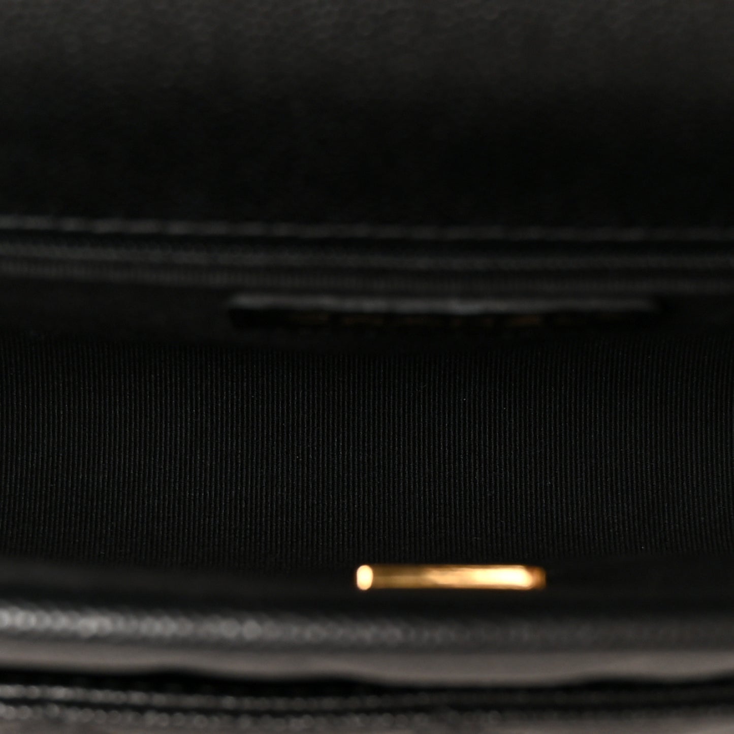 Caviar Quilted School Memory Small Top Handle Flap Black