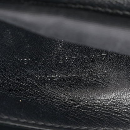 Saint Laurent Grain De Poudre Medium West Hollywood Monogram Fold-Over Black 7 of 13