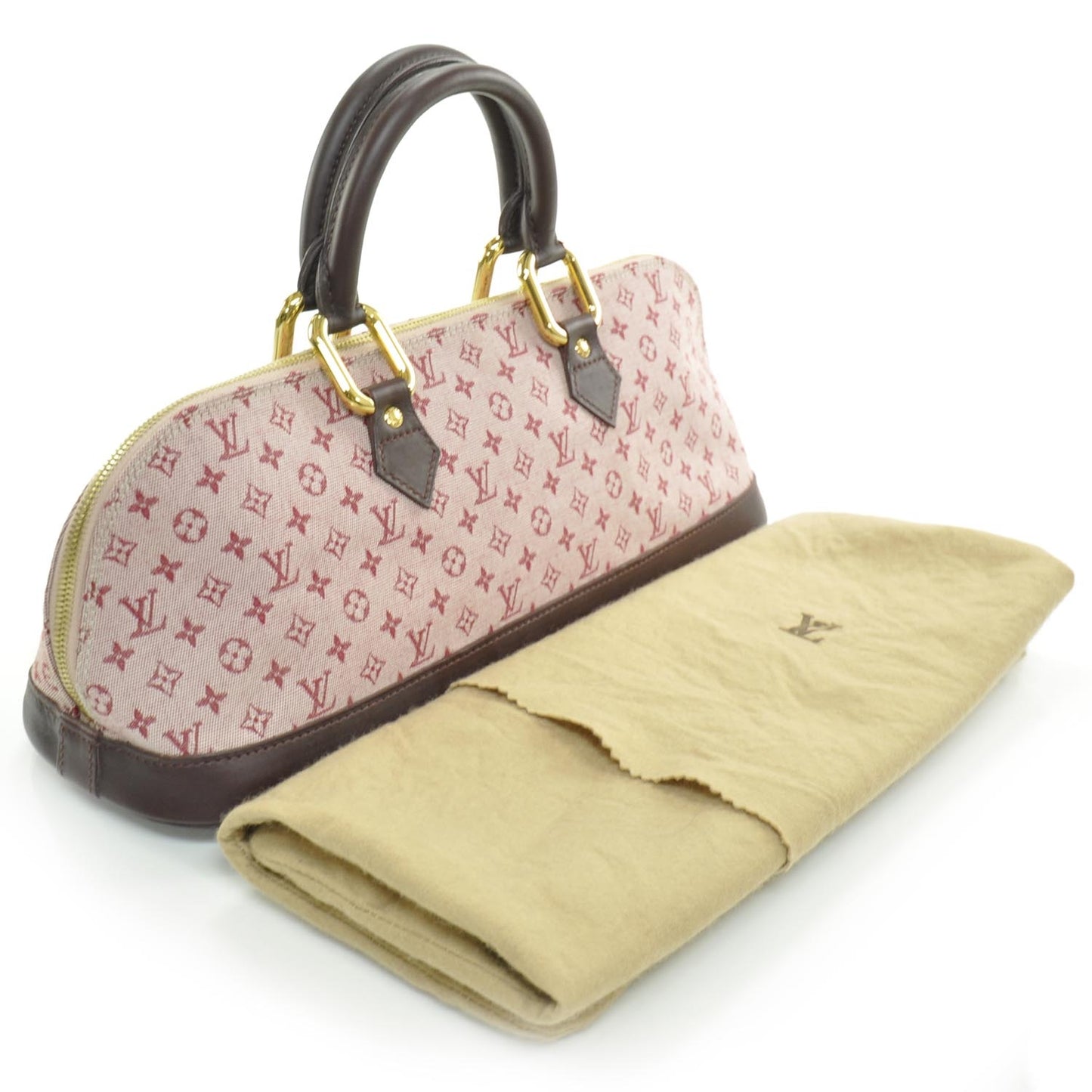 Mini Monogram Alma Long Cherry